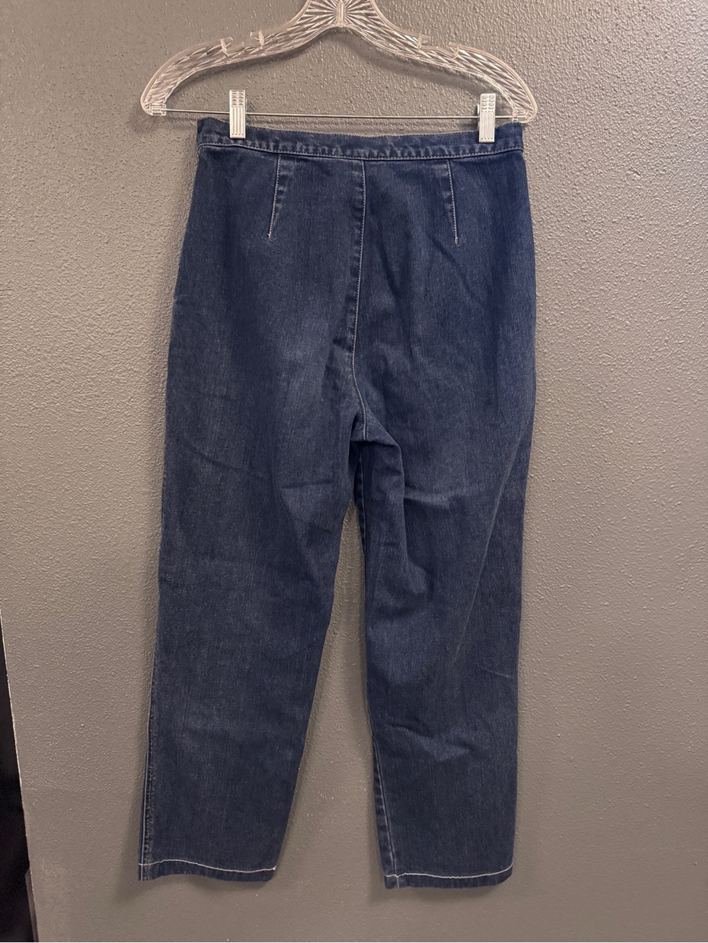 Liz Claiborne Women's Dark Wash High-Rise Straight Jeans - Blue - Picture 2 of 3
